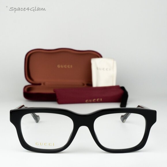 Gucci Men Eyeglasses Black Demo Square GG1731O 001 BRAND NEW